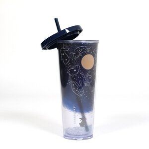Starbucks Stargazing Bunny "Moon Bunny" Cold Cup 24oz 2021 Mid‑Autumn Rare EUC